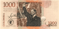 1000 Colombian pesos (Reverse)