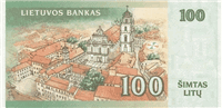100 Lithuanian litai (Reverse)