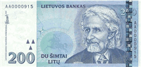 200 Lithuanian litai (Obverse)