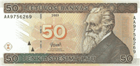 50 Lithuanian litai (Obverse)