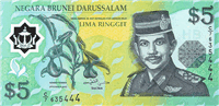 5 Brunei dollars (Obverse)