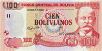 100 Bolivian bolivianos (Obverse)