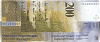 200 Swiss francs (Reverse)