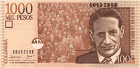 1000 Colombian pesos (Obverse)
