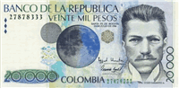 20000 Colombian pesos (Obverse)