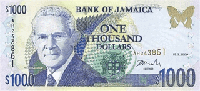1000 Jamaican dollars (Obverse)