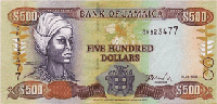 500 Jamaican dollars (Obverse)