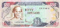 50 Jamaican dollars (Obverse)