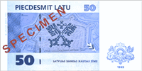 50 Latvian lati (Reverse)