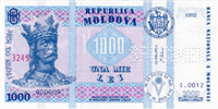 1000 Moldovan lei (Obverse)