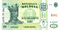 20 Moldovan lei (Obverse)