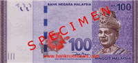 100 Malaysian ringgit (Obverse)