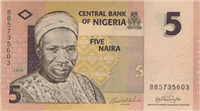 5 Nigerian naira (Obverse)