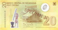 20 Nicaraguan córdobas (Obverse)