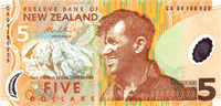 5 New Zealand dollar (Obverse)