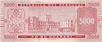 5000 Paraguayan guaranies (Reverse)