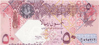 50 Qatari riyal (Obverse)
