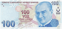 100 Turkish lira (Obverse)