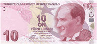 10 Turkish lira (Obverse)