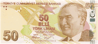 50 Turkish lira (Obverse)
