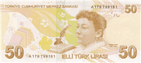 50 Turkish lira (Reverse)