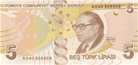 5 Turkish lira (Reverse)