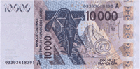 10000 West African CFA francs (Obverse)